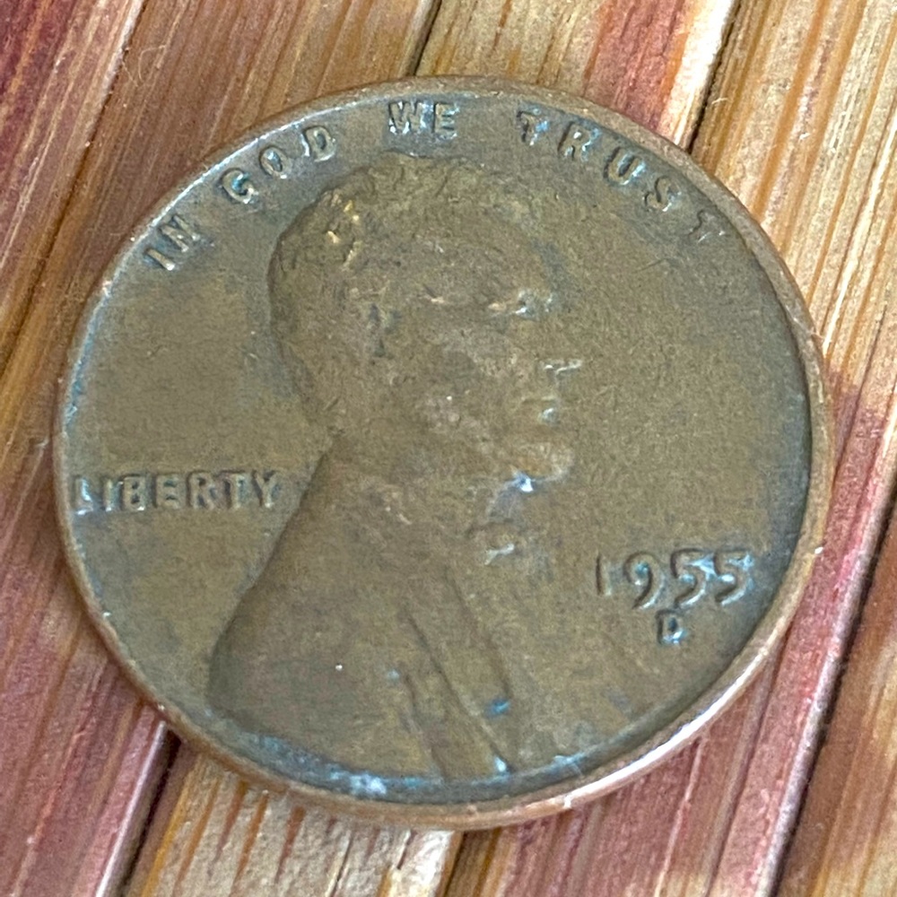 Vintage 1955D Lincoln Wheat One Cent